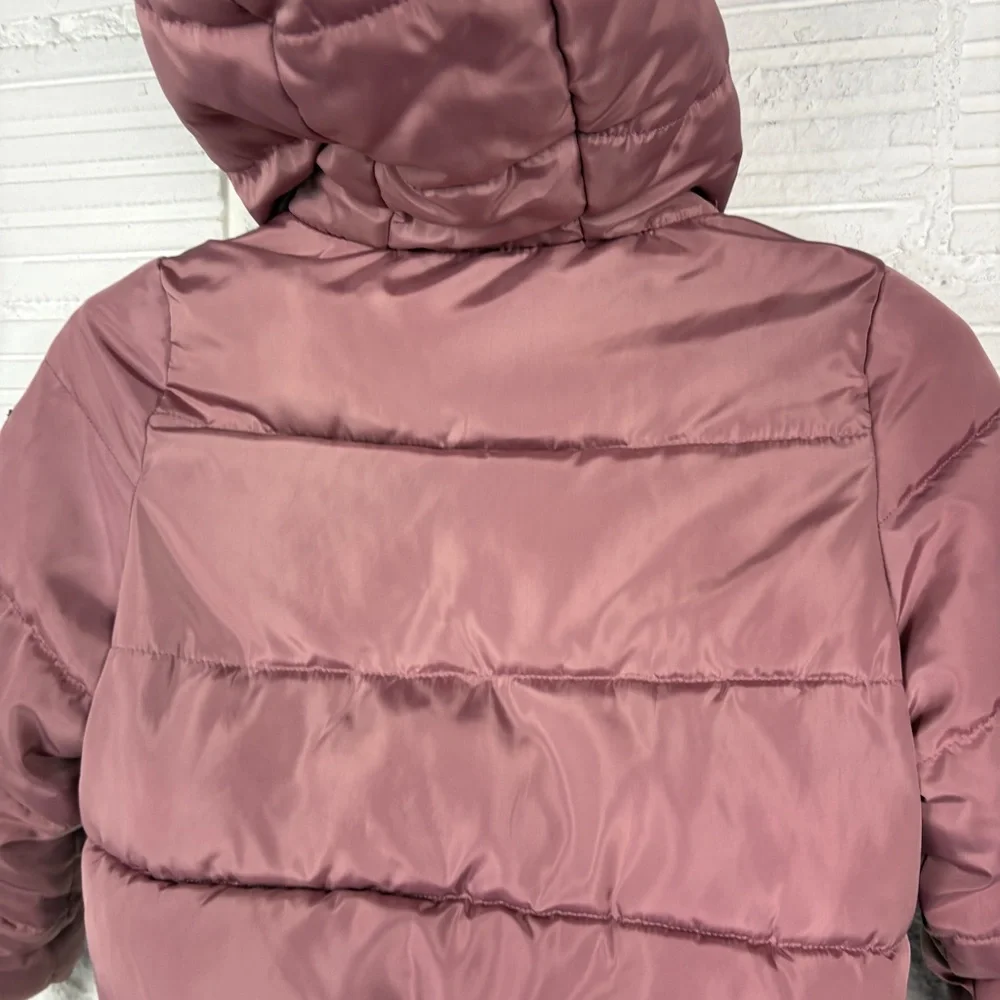 DKNY SPORT pale rose Pink Sherpa lined Puffer warm winter Jacket size 6X